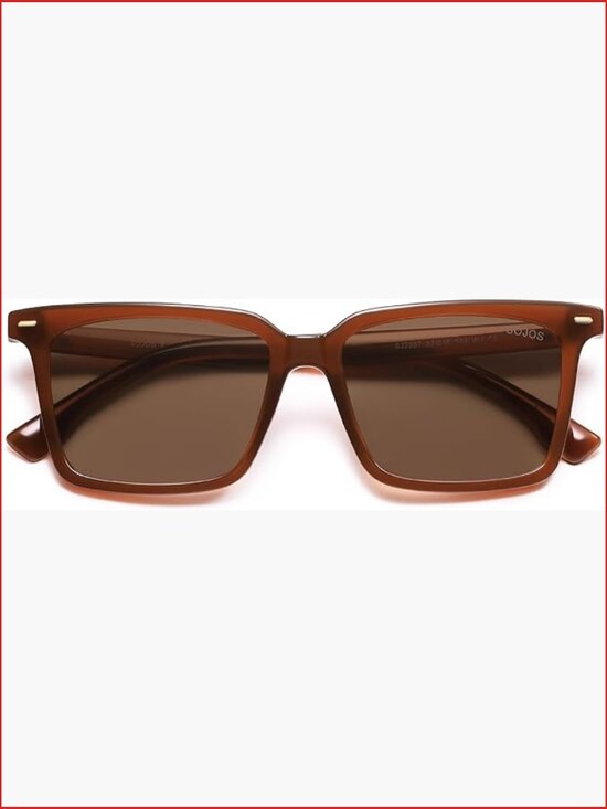 Trendy Polarized Square Sunglasses Retro Vintage 90s main image 4